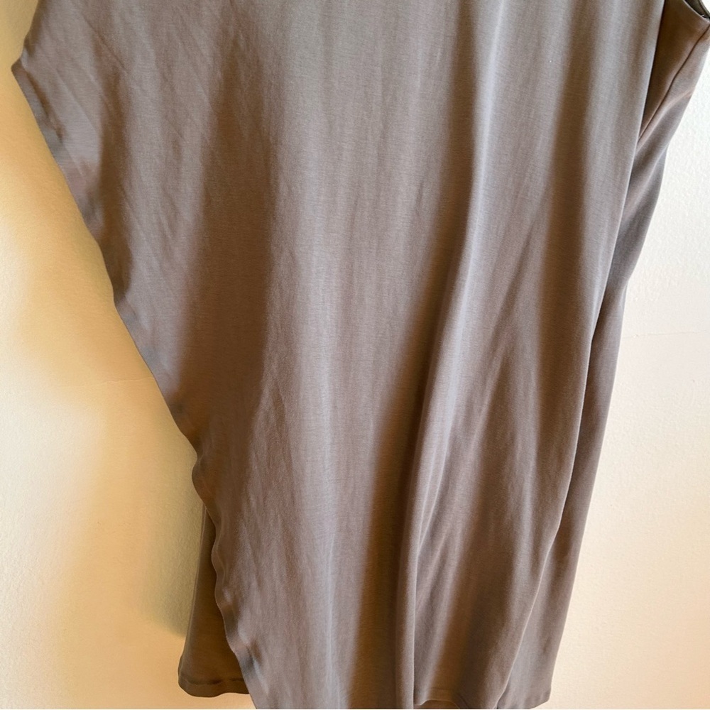 COS Sz M Grey Asymmetrical Lagenlook Cotton Sleeveless Mini Dress - Picture 3 of 8